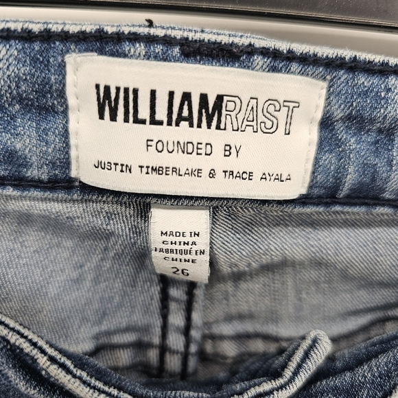 William Rast By Justin Timberlake & Trace Ayala Blue Zipper Skinny Jeans Size 26 - Picture 3 of 9